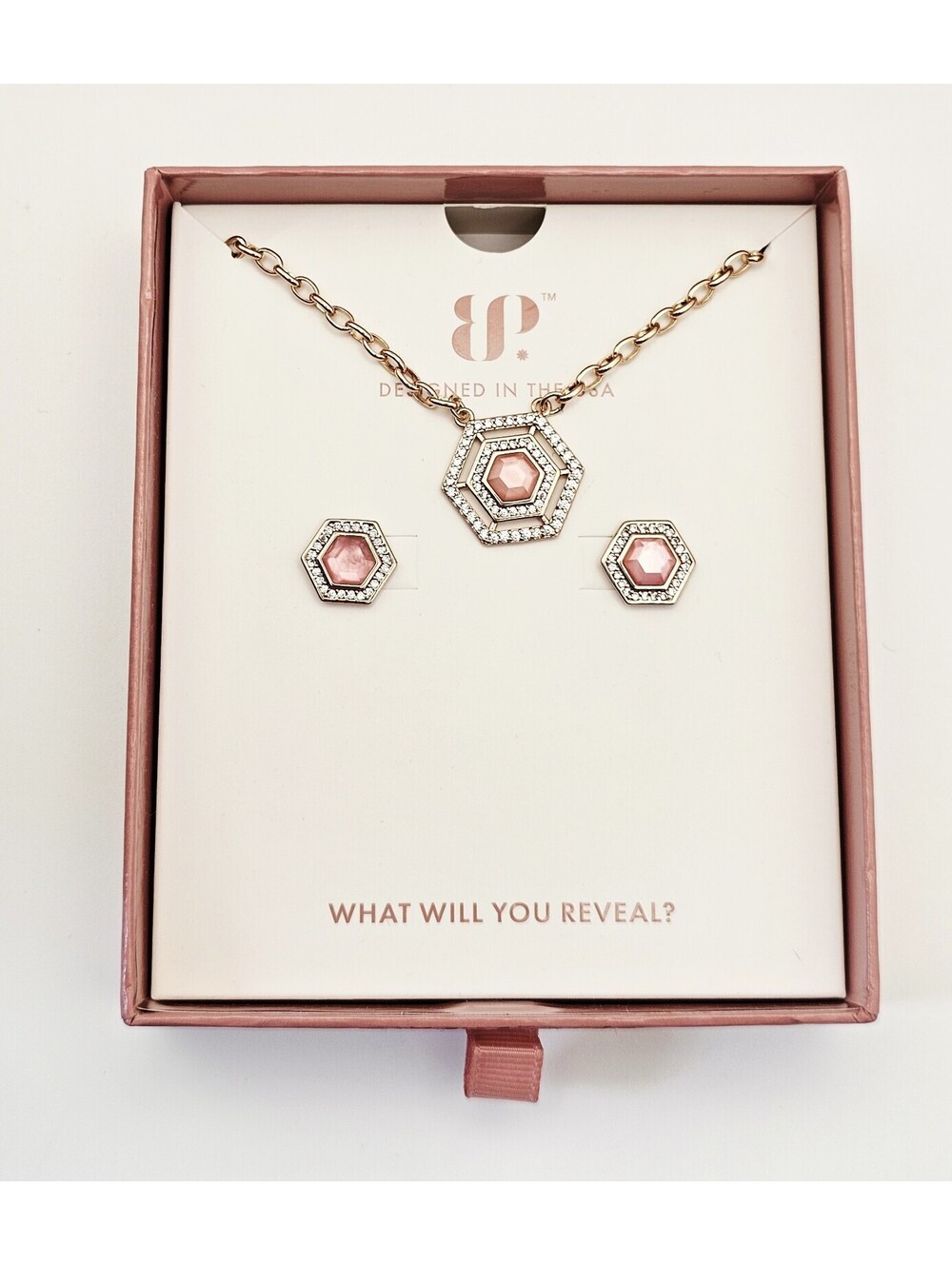 Bomb Party Simply Sets The Alma Mother Of Pearl OG Retro Necklace Earrings